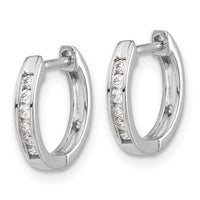 Thumbnail for 14k Diamond Hinged Hoop Earrings