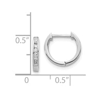 Thumbnail for 14k Diamond Hinged Hoop Earrings