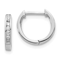 Thumbnail for 14k Diamond Hinged Hoop Earrings