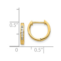 Thumbnail for 14k Diamond Hinged Hoop Earrings
