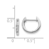 Thumbnail for 14k Diamond Hinged Hoop Earrings