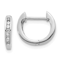Thumbnail for 14k Diamond Hinged Hoop Earrings
