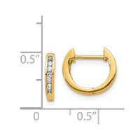 Thumbnail for 14k Diamond Hinged Hoop Earrings