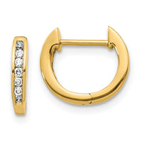 Thumbnail for 14k Diamond Hinged Hoop Earrings