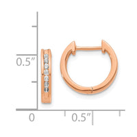 Thumbnail for 14k Diamond Hinged Hoop Earrings