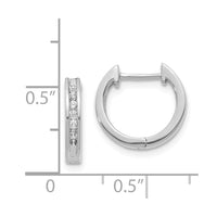 Thumbnail for 14k Diamond Hinged Hoop Earrings