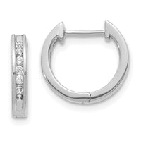 Thumbnail for 14k Diamond Hinged Hoop Earrings