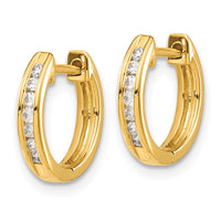 Thumbnail for 14k Diamond Hinged Hoop Earrings
