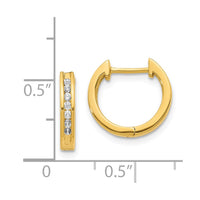 Thumbnail for 14k Diamond Hinged Hoop Earrings