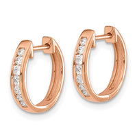 Thumbnail for 14k Diamond Hinged Hoop Earrings