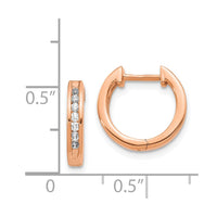 Thumbnail for 14k Diamond Hinged Hoop Earrings
