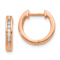 Thumbnail for 14k Diamond Hinged Hoop Earrings