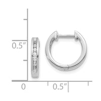 Thumbnail for 14k Diamond Hinged Hoop Earrings