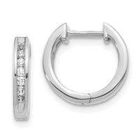Thumbnail for 14k Diamond Hinged Hoop Earrings