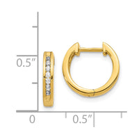 Thumbnail for 14k Diamond Hinged Hoop Earrings