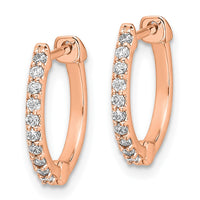 Thumbnail for 14k Diamond Hinged Hoop Earrings