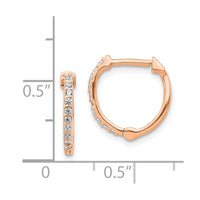 Thumbnail for 14k Diamond Hinged Hoop Earrings