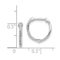 Thumbnail for 14k Diamond Hinged Hoop Earrings