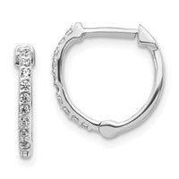 Thumbnail for 14k Diamond Hinged Hoop Earrings