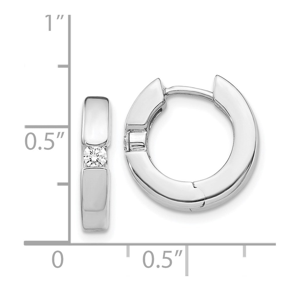 14k White Gold 2-2.7mm Round Hinged Hoop Earring Mountings