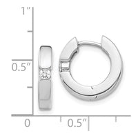 Thumbnail for 14k White Gold 2-2.7mm Round Hinged Hoop Earring Mountings