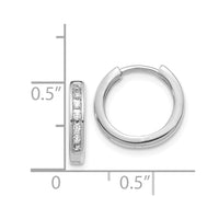 Thumbnail for 14k Diamond Hinged Hoop Earrings