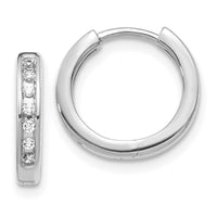 Thumbnail for 14k Diamond Hinged Hoop Earrings