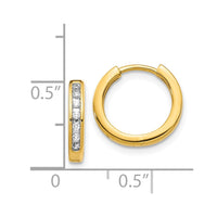 Thumbnail for 14k Diamond Hinged Hoop Earrings