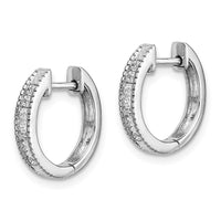 Thumbnail for 14k Diamond Hinged Hoop Earrings