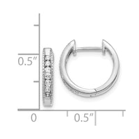 Thumbnail for 14k Diamond Hinged Hoop Earrings