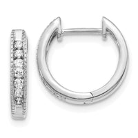 Thumbnail for 14k Diamond Hinged Hoop Earrings
