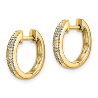 Thumbnail for 14k Diamond Hinged Hoop Earrings