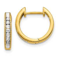 Thumbnail for 14k Diamond Hinged Hoop Earrings