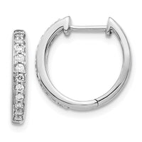 Thumbnail for 14k Diamond Complete Hinged Hoop Earrings