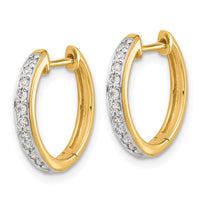Thumbnail for 14k Diamond Complete Hinged Hoop Earrings