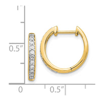 Thumbnail for 14k Diamond Complete Hinged Hoop Earrings