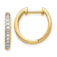 Thumbnail for 14k Diamond Complete Hinged Hoop Earrings