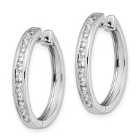 Thumbnail for 14k Diamond Hinged Hoop Earrings