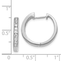 Thumbnail for 14k Diamond Hinged Hoop Earrings