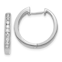 Thumbnail for 14k Diamond Hinged Hoop Earrings