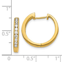 Thumbnail for 14k Diamond Hinged Hoop Earrings