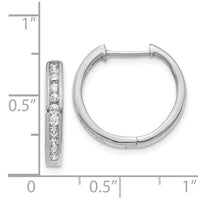 Thumbnail for 14k Diamond Hinged Hoop Earrings