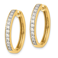 Thumbnail for 14k Diamond Hinged Hoop Earrings