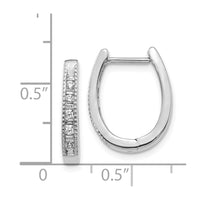 Thumbnail for 14k Diamond Oval Hinged Hoop Earrings