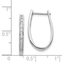 Thumbnail for 14k Diamond Oval Hinged Hoop Earrings