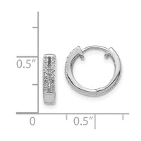 Thumbnail for 14k Diamond Hinged Round Hoop Earrings