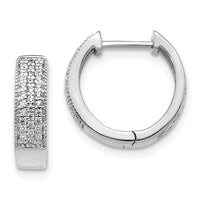Thumbnail for 14k Diamond Hinged Hoop Earrings