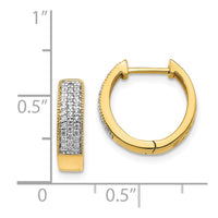 Thumbnail for 14k Diamond Hinged Hoop Earrings