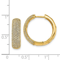 Thumbnail for 14k Diamond Hinged Hoop Earrings