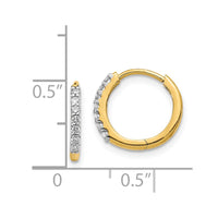 Thumbnail for 14k Diamond Hinged Hoop Earrings